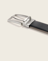 RW&CO Reversible Black and Tan Saffiano Leather Belt