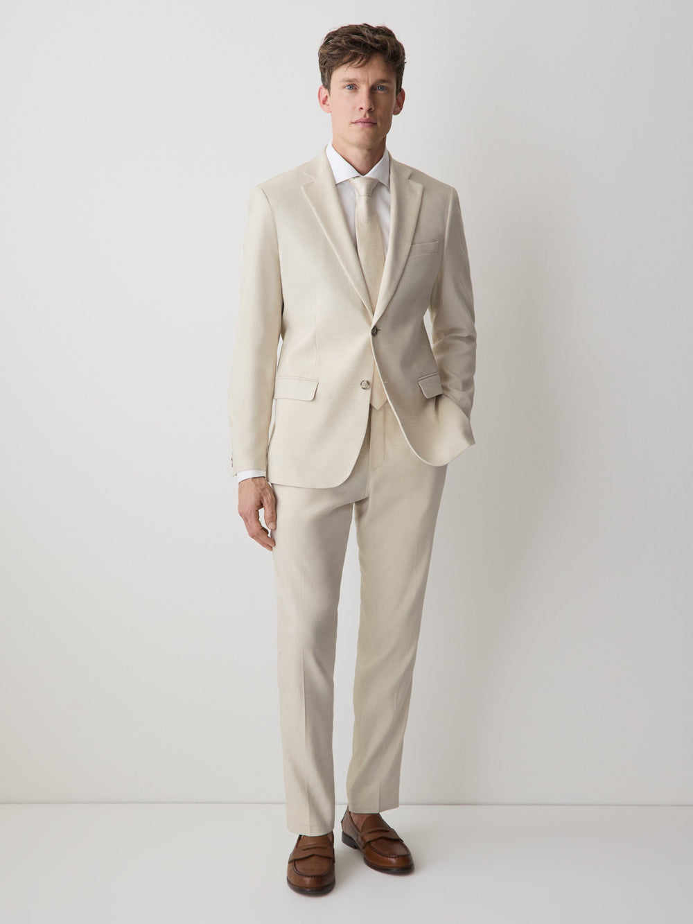 RW&CO Slim Fit Stretch Linen Blazer