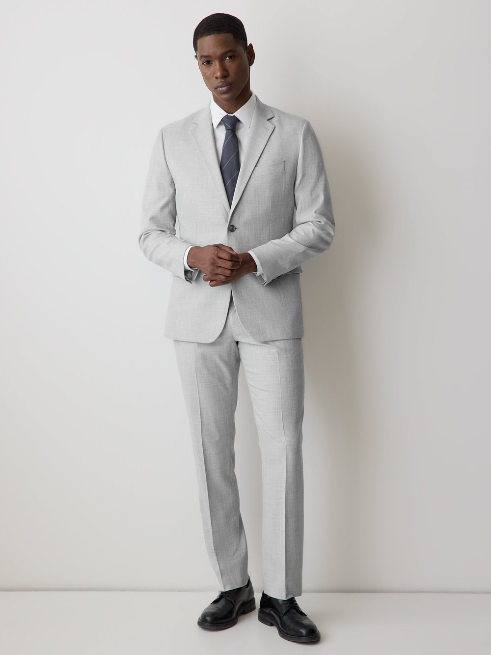 RW&CO Essential Trailored Fit Light Grey Suit Blazer