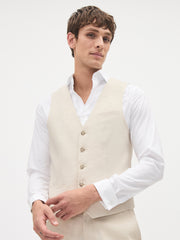 RW&CO Stretch Linen Suit Vest