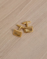 RW&CO Rectangular Golden Cuff Links