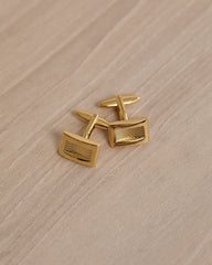 RW&CO Rectangular Golden Cuff Links