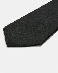 RW&CO Paisley Black on Black Regular Tie