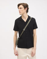 RW&CO Slim Fit Short-Sleeve Knit Shirt with Camp Collar