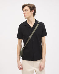 RW&CO Slim Fit Short-Sleeve Knit Shirt with Camp Collar