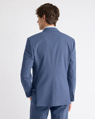 RW&CO Slim Fit Blue Wool-Blend Suit Blazer