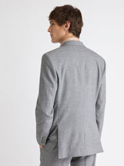RW&CO Tailored-Fit Grey Hopsack Suit Blazer