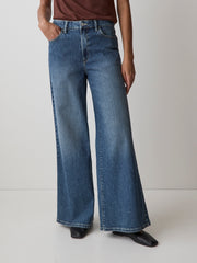 RW&CO Medium-Wash High-Rise Ultra-Wide-Leg Jeans