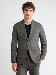 RW&CO Slim Fit Charcoal Checkered Suit Blazer