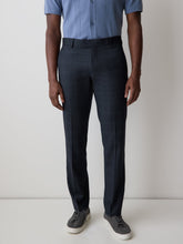 RW&CO Slim Fit Navy Checkered Suit Pant