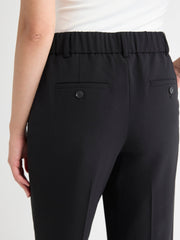 RW&CO Black Mid-Rise Straight-Leg Cropped Pant