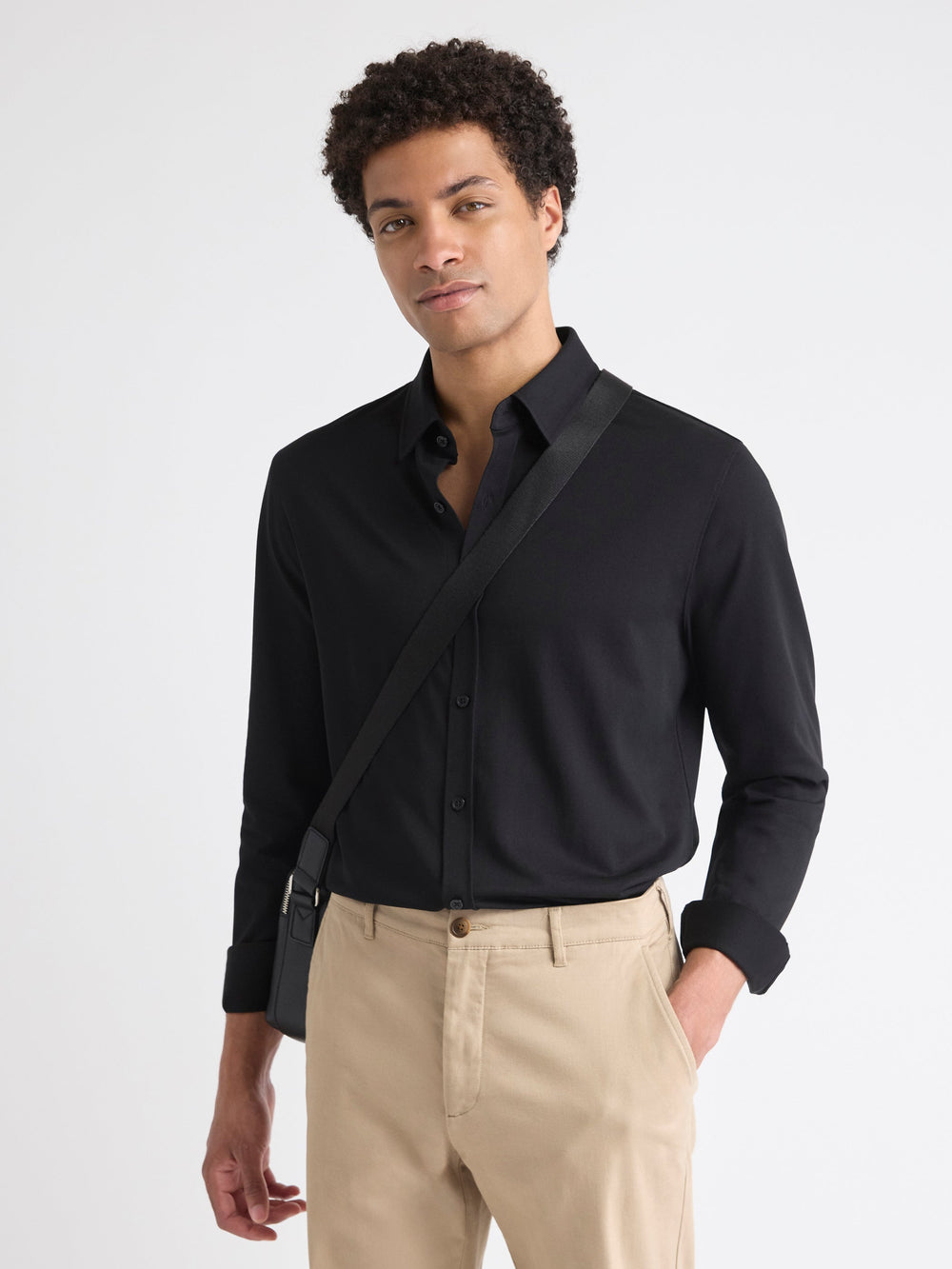 RW&CO Long-Sleeve Piqué-Knit Shirt