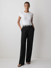 RW&CO Black High-Rise Wide-Leg Pant