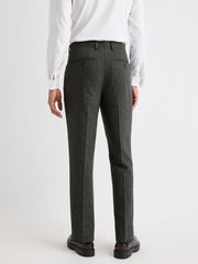 RW&CO Pleated Tapered-Leg Tweed Suit Pant