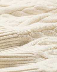 RW&CO Long-Sleeve V-Neck Cable-Stitch Merino-Blend Sweater