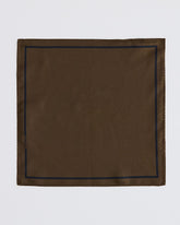 RW&CO Solid Brown Handkerchief with Logo