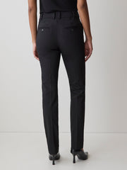 RW&CO Limitless Black Mid-Rise Long Slim-Leg Signature Fit Pant
