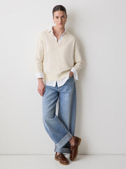 RW&CO Merino Wool V-Neck Drop Shoulder Sweater