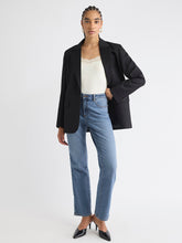 RW&CO Wool-Blend Oversized One-Button Blazer