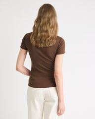 RW&CO Short-Sleeve Ribbed Henley Top