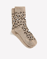 RW&CO Crew Socks with Leopard Pattern