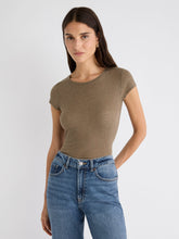 RW&CO Wool-Blend Crew-Neck Short-Sleeve Top