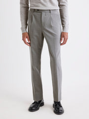 RW&CO Wool-Blend Tapered-Leg Pleated Dress Pant