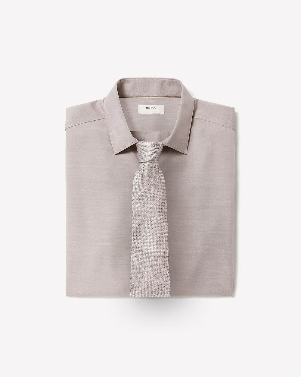 RW&CO Slim-Fit Solid Cotton Modal Dress Shirt