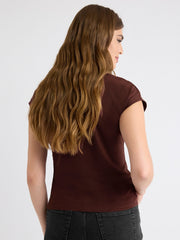 RW&CO Extended-Sleeve Mock-Neck Top with Tie