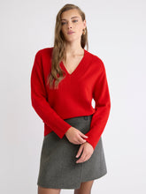 RW&CO Long-Sleeve V-Neck Merino-Blend Sweater