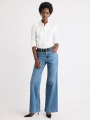 RW&CO Fitted Long-Sleeve Poplin Blouse