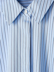 RW&CO Striped Fitted Long-Sleeve Poplin Blouse