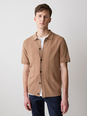 RW&CO Merino-Wool Short-Sleeve Shirt Sweater