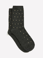 RW&CO Dotted Crew Socks with Metallic Fibres
