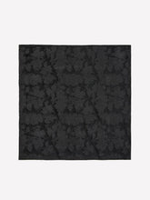 RW&CO Black Handkerchief with Tonal Floral Pattern