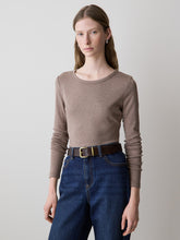 RW&CO Luxe Knit Long-Sleeve Crew-Neck Fitted Ribbed Tee