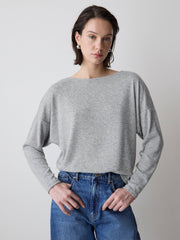 RW&CO Long-Sleeve Crew-Neck Ribbed Top
