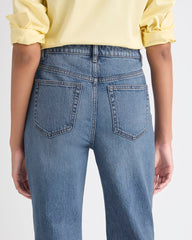 RW&CO Long Medium-Wash Straight-Leg Jeans