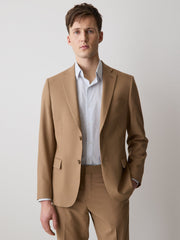 RW&CO Slim Fit Peachy Camel Suit Blazer