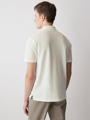 RW&CO Short-Sleeve Ribbed Quarter-Zip Polo