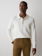 RW&CO Long-Sleeve Bouclé Polo Sweater