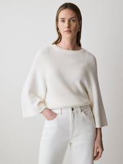 RW&CO Wide-Sleeve Crew-Neck Merino-Blend Sweater