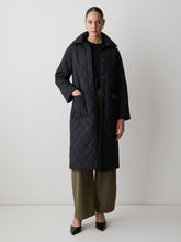 RW&CO Quilted Trench Coat with Shirt Collar