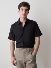 RW&CO Short-Sleeve Slim Fit Knit-Like Dress Shirt