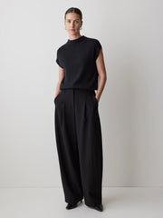 RW&CO Extended-Sleeve Funnel-Neck Sweater