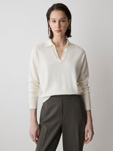RW&CO Wool-Blend Long-Sleeve Polo Sweater