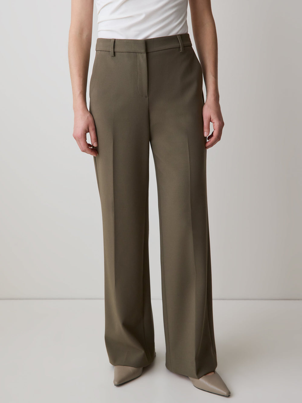 RW&CO Mid-Rise Wide-Leg Heavy Twill Pant