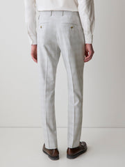 RW&CO Slim Fit Grey Checkered Suit Pant
