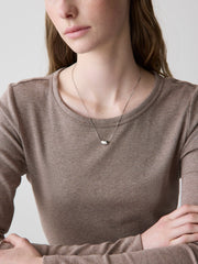 RW&CO Delicate Chain Necklace with Bean Pendant
