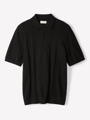 RW&CO Short-Sleeve Cotton Polo with Vertical Stitches